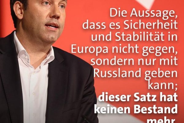 Lars Klingbeil SPD Sicherheit und Frieden