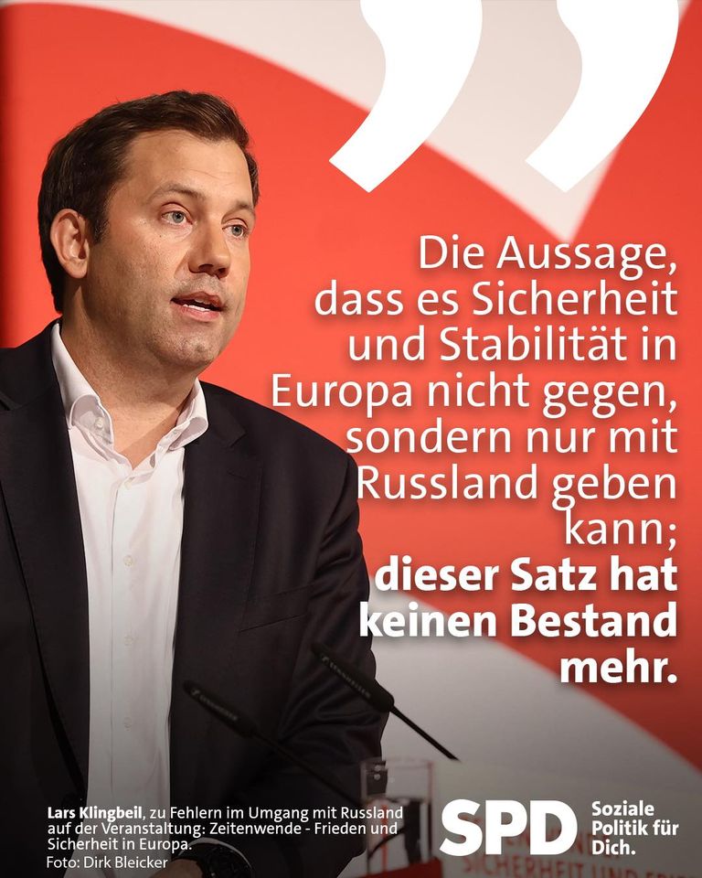 Lars Klingbeil SPD Sicherheit und Frieden