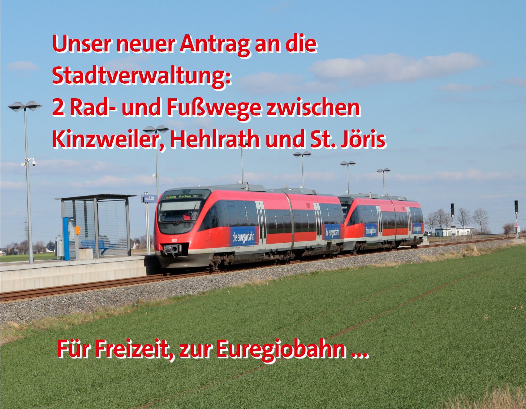 Radweg Euregiobahn Kinzweiler Hehlrath St. Joeris